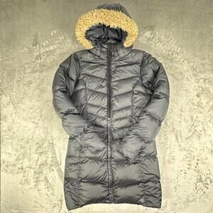 Mountain Hardwear Women’s Black Goose Down Long Faux Fur Hood Puffer Jacket S